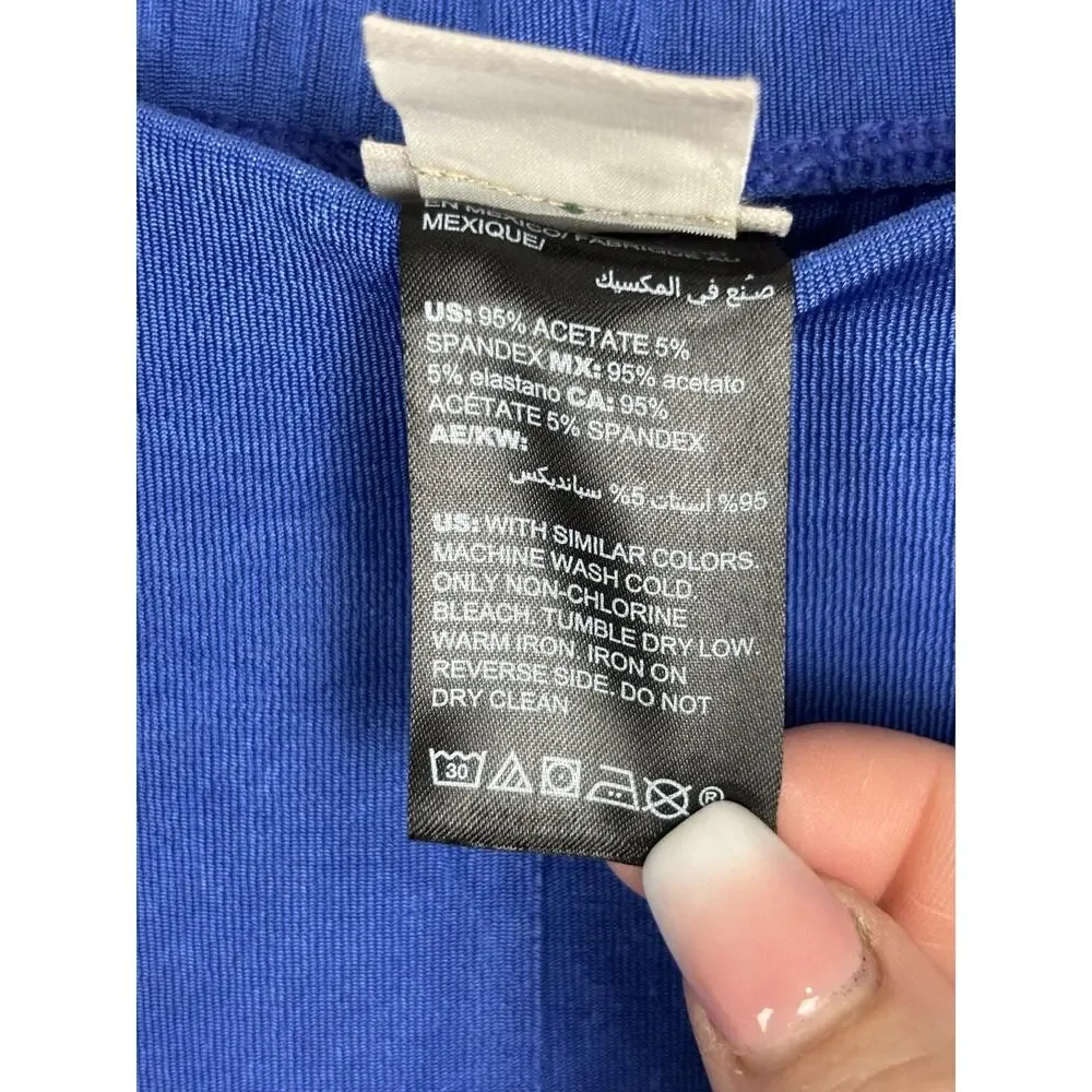 Chico's Travelers Womens Pull On Pants Sz 3 Sz‎ XL Blue Comfort Stretch Travel